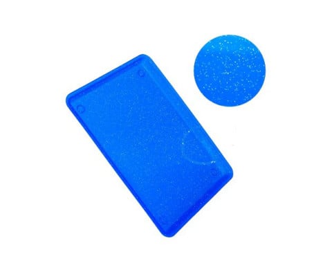 Bandeja Plástica Média com Glitter Azul - Indusbello