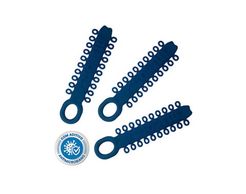 Elástico Ligadura Modular Antimicrobiano Azul Petróleo - Morelli