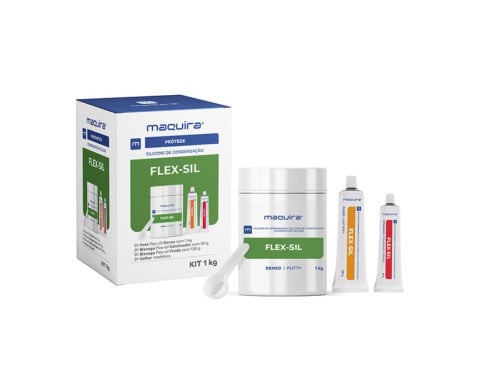 Kit Silicone de Condensação Flex-Sil Denso 1kg - Maquira