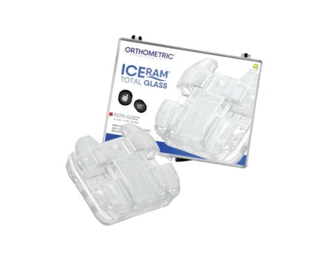 Kit Bráquete Cerâmico Autoligado Iceram Total Glass Roth 022 - Orthometric