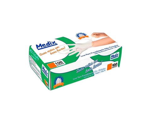 Luva Látex Sem Pó - Medix